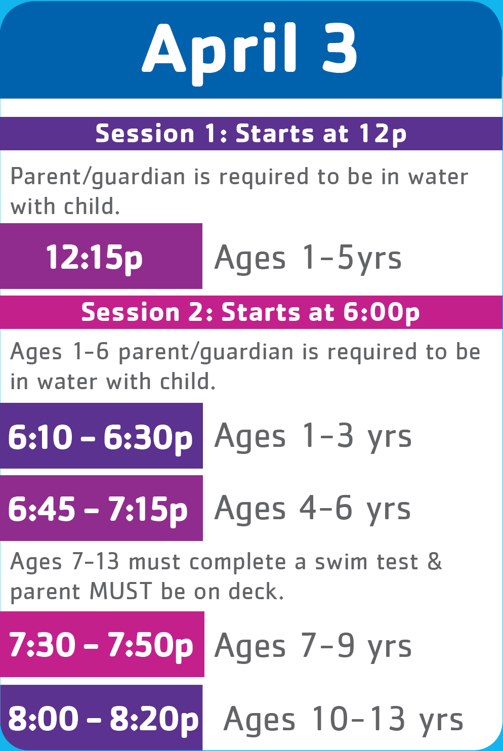 Easter Schedule