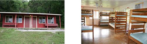 Red Cabin Lodging at Camp Flaming Arrow