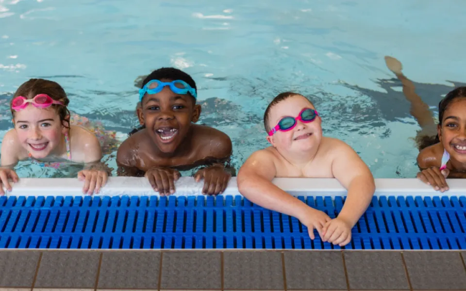 Adaptive Swim Lessons for children with cognitive or physical disabilities.